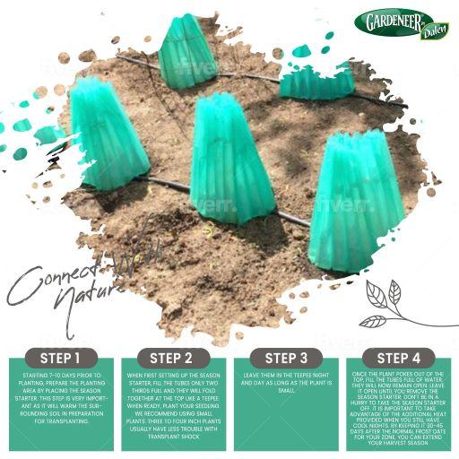 Wall-O-Water™ Season Starter 18" Tomato & Plant Protectors - 3pk or 9pk Mini Greenhouses