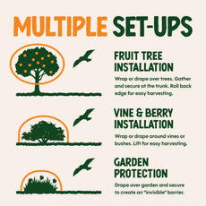 Dalen Bird-X Protective Mesh Netting Multi-Size Bird Barrier for Gardens