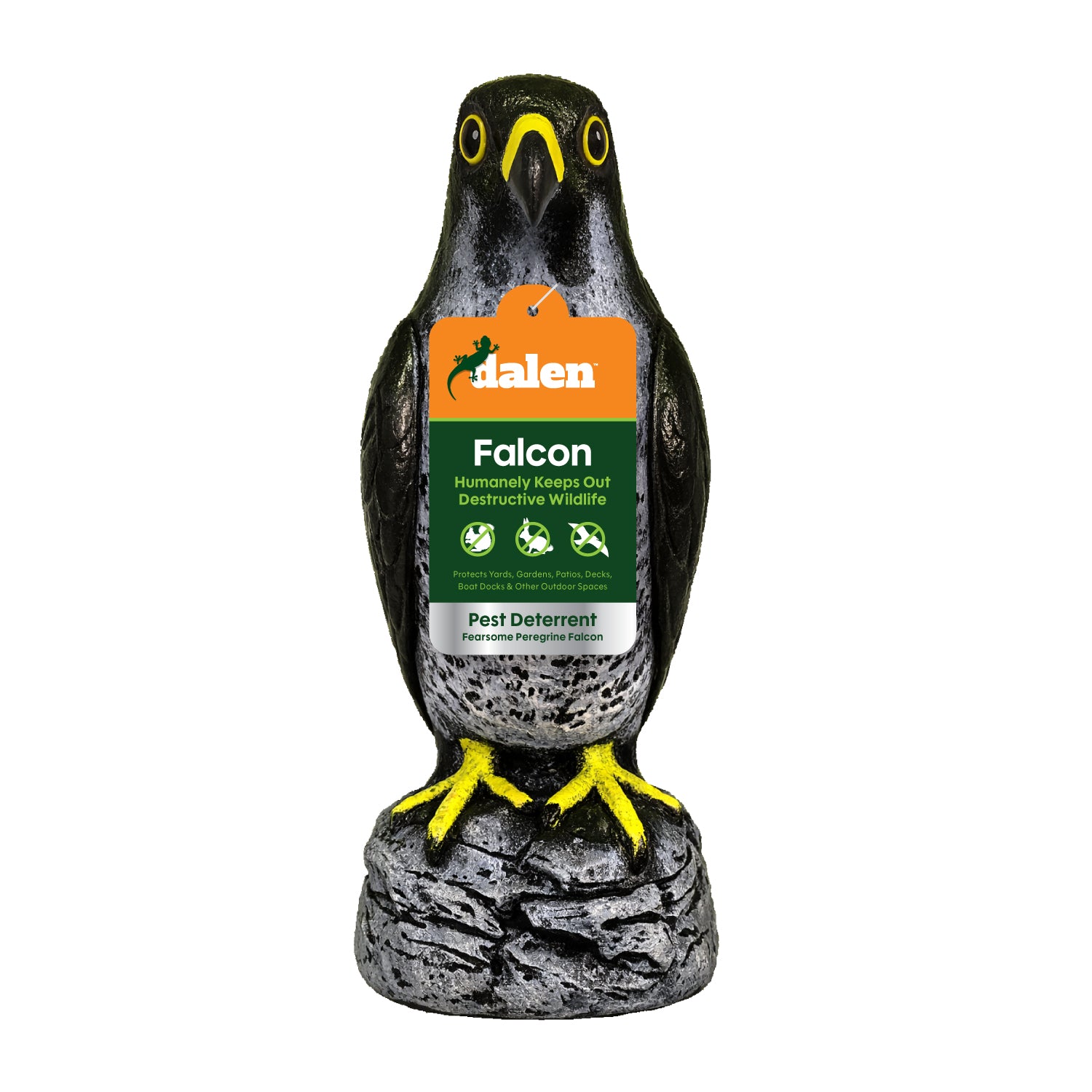 Dalen 15in Peregrine Falcon Decoy Hand-Painted Scarecrow Bird Deterrent
