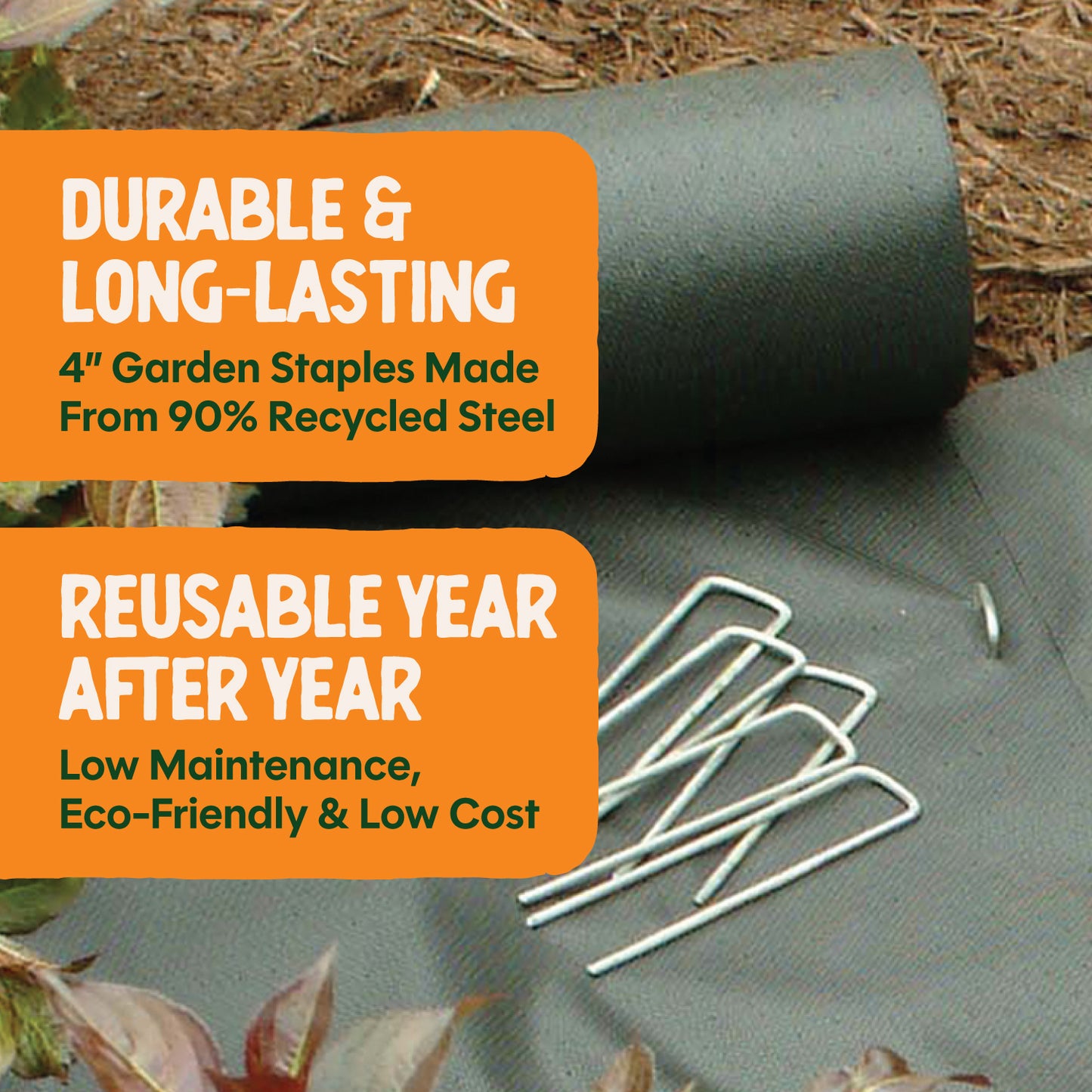 Dalen Steel Garden Staples and Landscaping Pins Multi-Pack