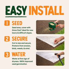 Dalen Grass Fast 40in x 50ft Seedling Cover Germination Aid for New Lawns