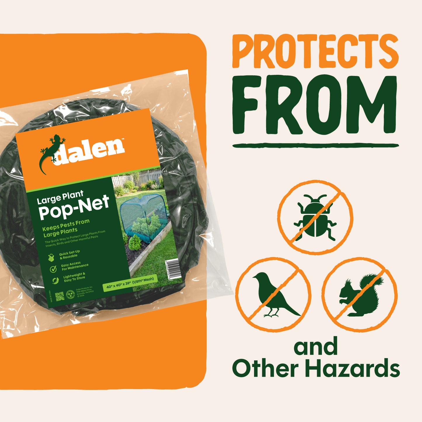 Dalen Pop-Net Multi-Size Pop-Up Garden Screen Cover Pest & Hail Barrier
