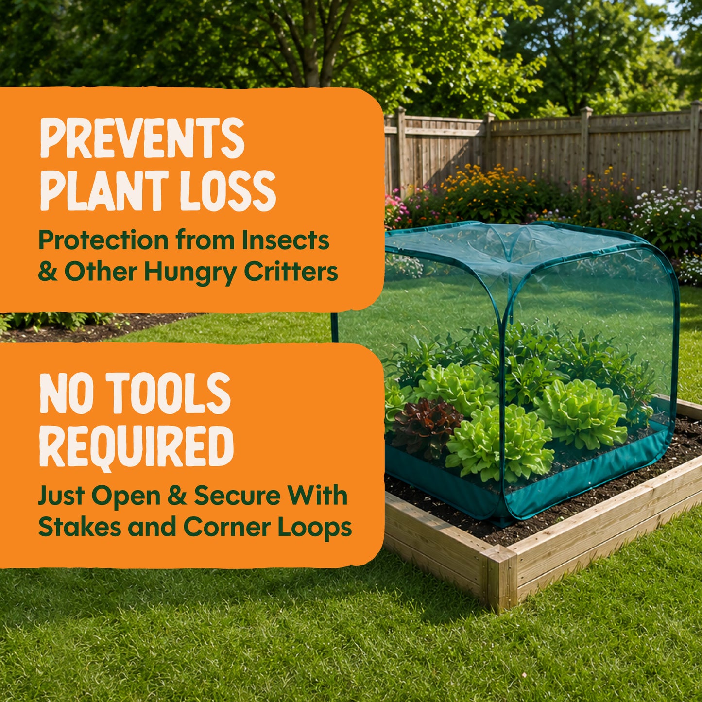 Dalen Pop-Net Multi-Size Pop-Up Garden Screen Cover Pest & Hail Barrier