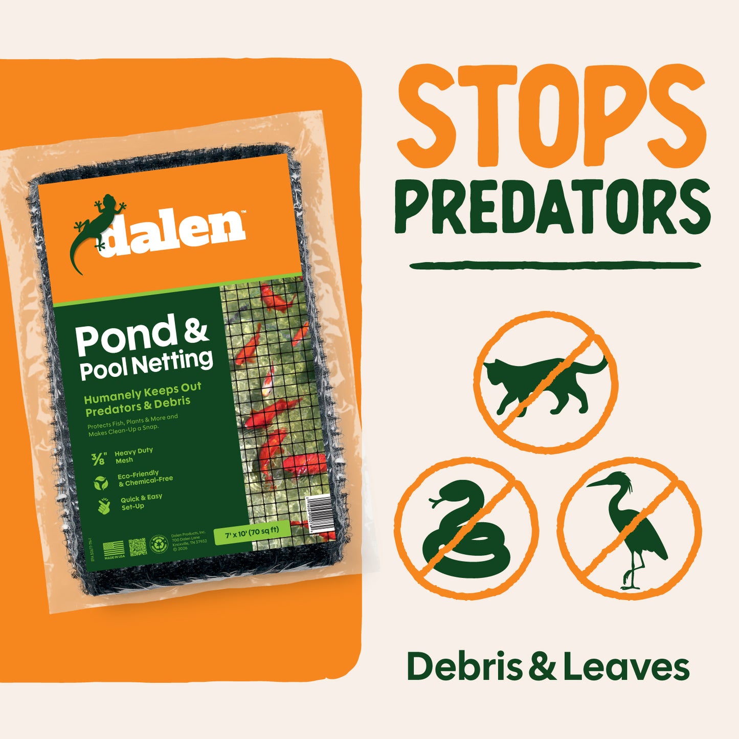 Dalen Heavy-Duty Pond and Pool Netting Floating Debris Cover