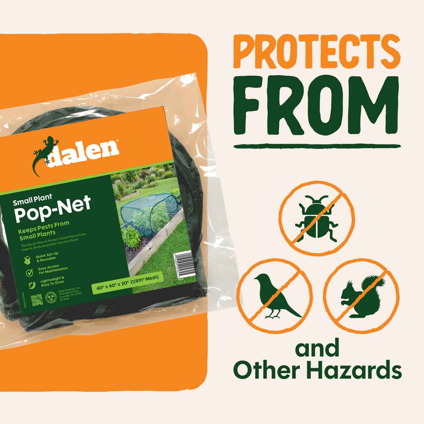 Dalen Pop-Net Multi-Size Pop-Up Garden Screen Cover Pest & Hail Barrier