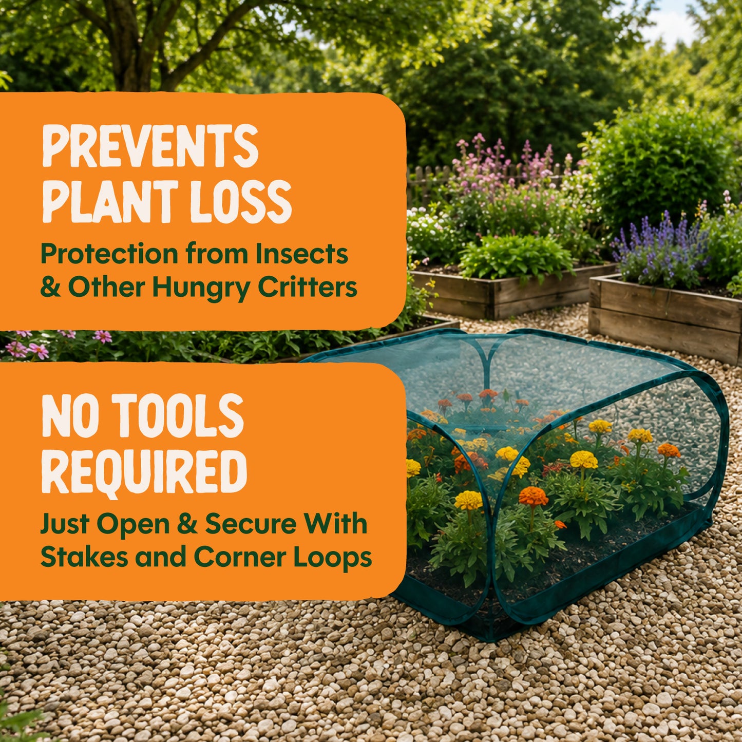 Dalen Pop-Net Multi-Size Pop-Up Garden Screen Cover Pest & Hail Barrier