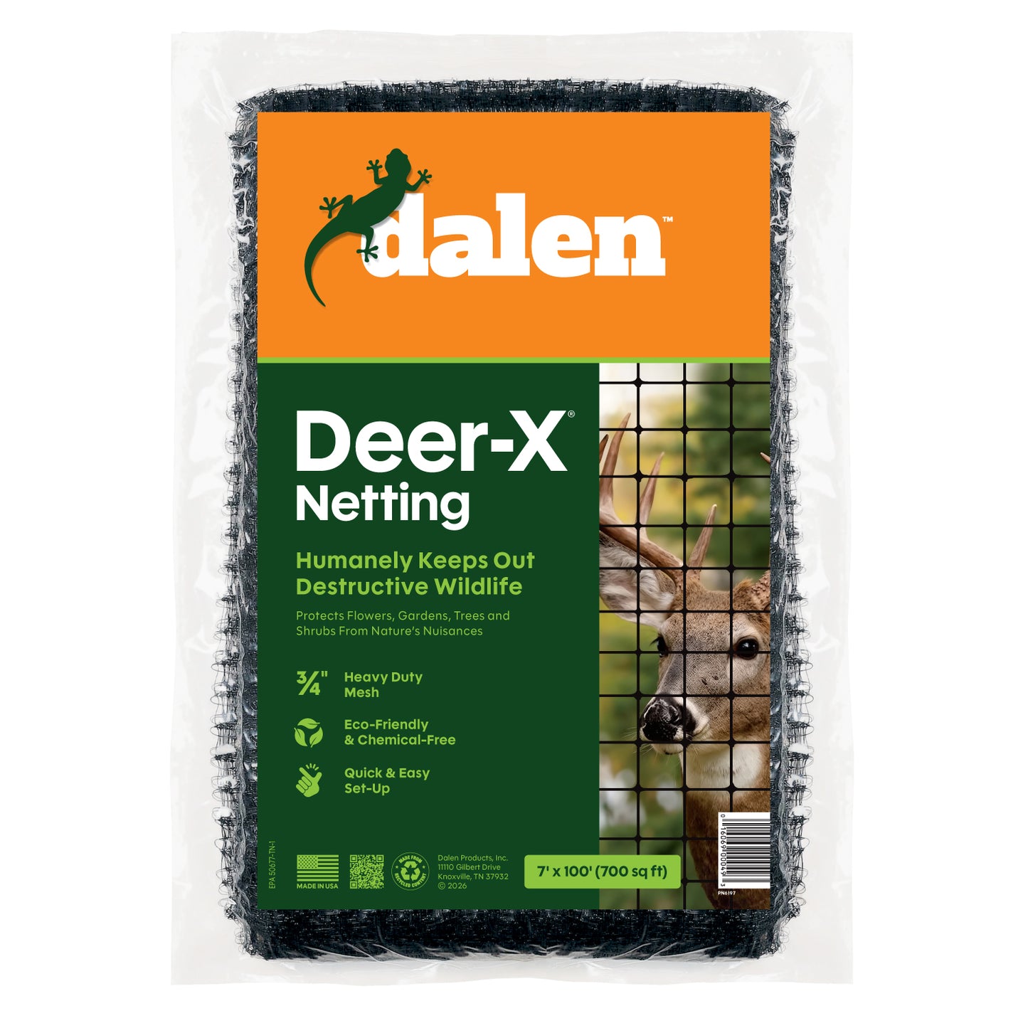 Dalen Deer-X Heavy-Duty Black Deer Netting UV-Resistant Barrier