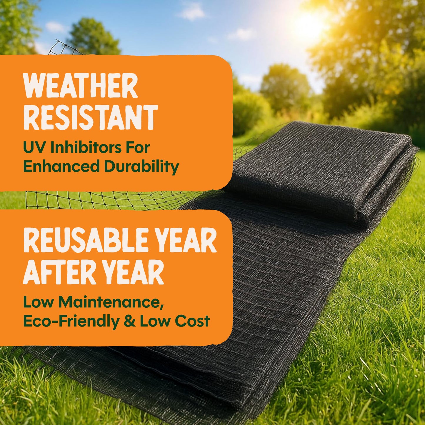 Dalen Deer-X Heavy-Duty Black Deer Netting UV-Resistant Barrier
