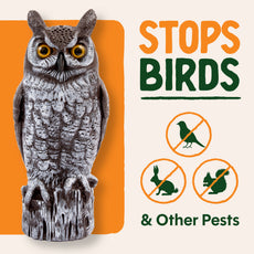 Dalen 16in Great Horned Owl Decoy Hand-Painted Bird & Pest Deterrent