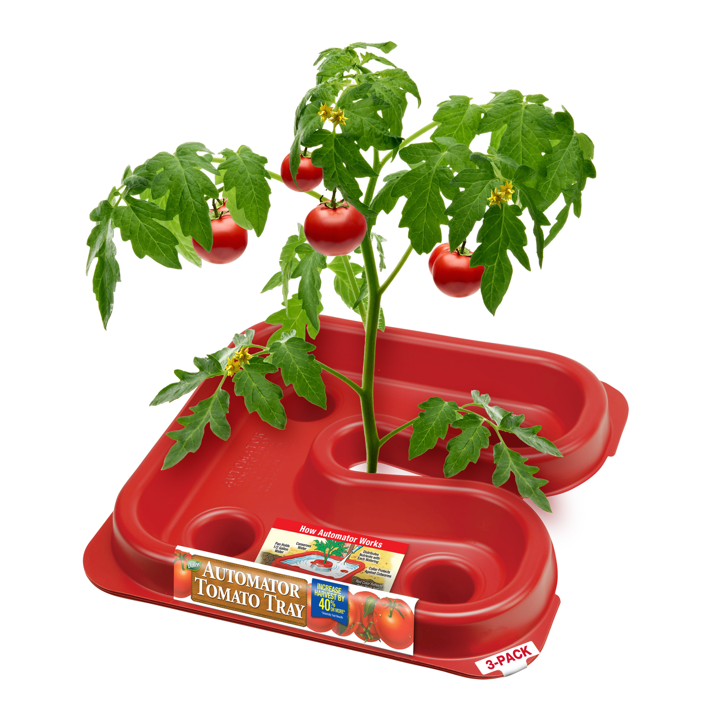 Automator Tomato Growth Trays, 3-Pack, Square Foot Sun Reflector for Faster Ripening, by Dalen Products