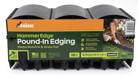 Dalen HammerEdge 18ft No-Dig Garden Border Edging 16-Piece Interlocking Kit