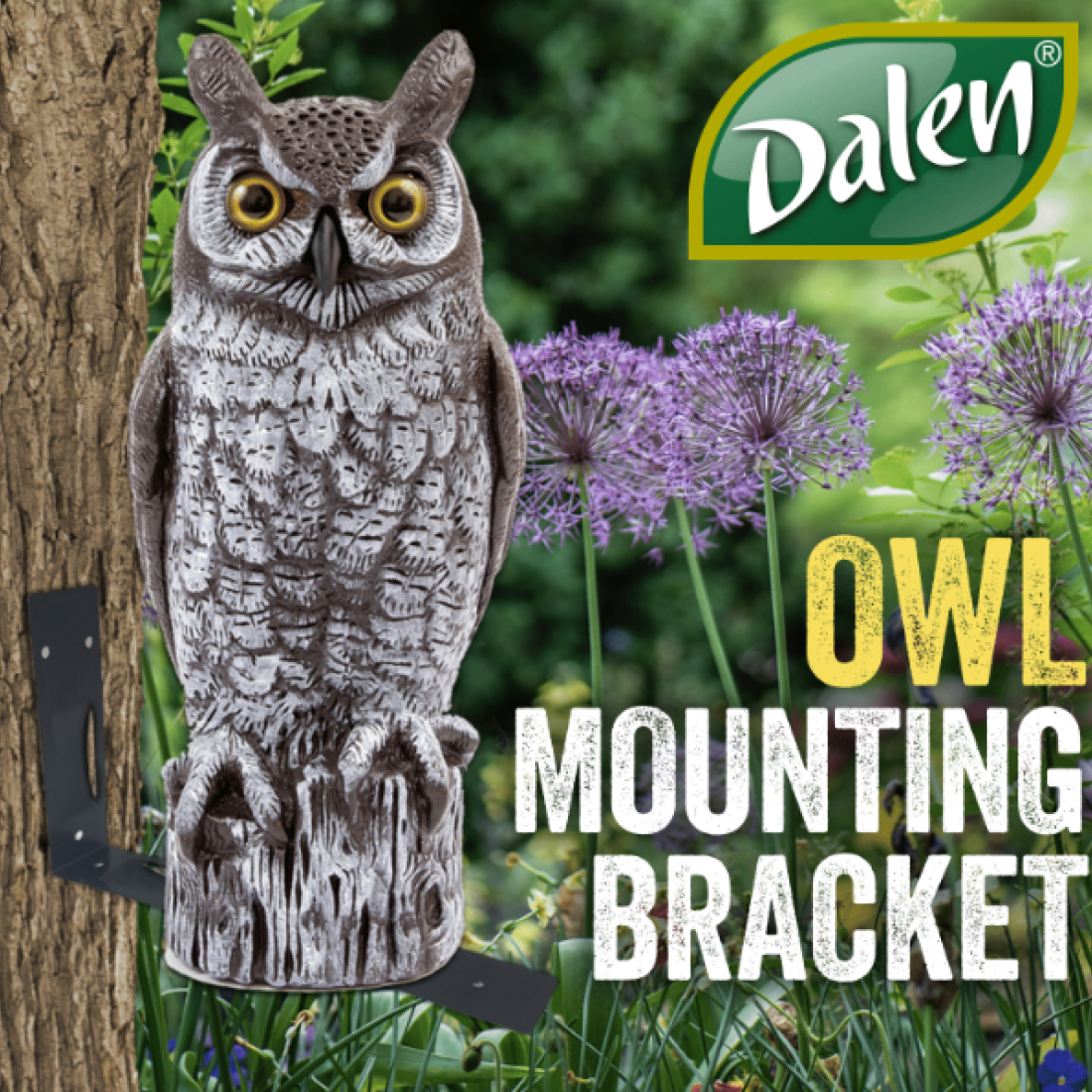 Owl Mounting Brackets, 3-Pack, Newly Upgraded Scare Owl Securing & Repositioning Accessory