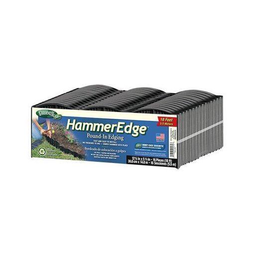Dalen HammerEdge 18ft No-Dig Garden Border Edging 16-Piece Interlocking Kit