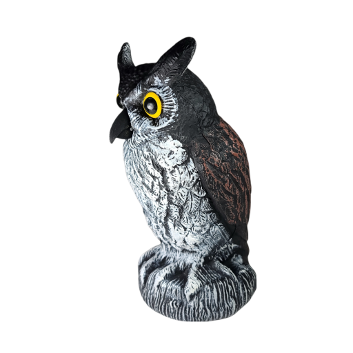 Baby Scarecrow Owl - 10.6" Great Horned Owlet Decoy