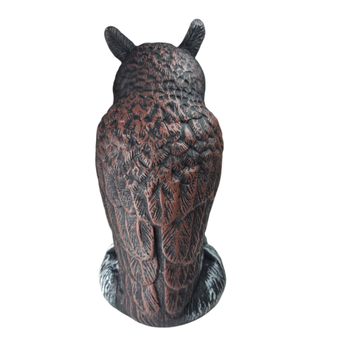 Baby Scarecrow Owl, 10.6", Great Horned Owlet Decoy Bird Deterrent