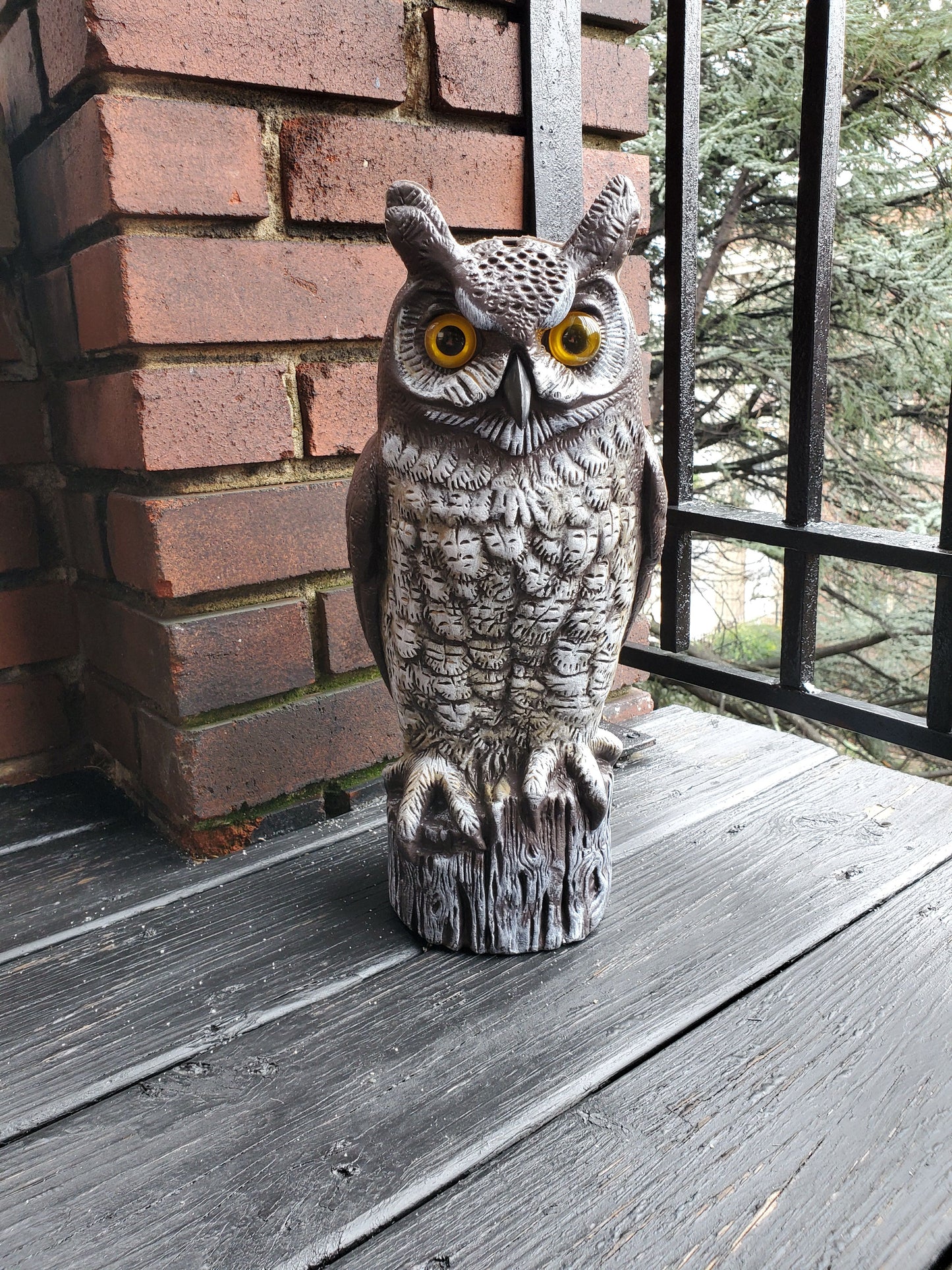 Dalen 16in Great Horned Owl Decoy Hand-Painted Bird & Pest Deterrent