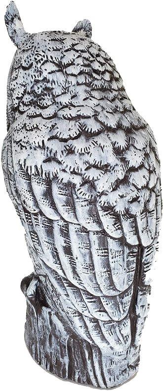 Snow White Decoy Owl - Natural Enemy Winter Scarecrow Bird