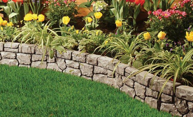 Dalen StoneWall Border Edging 10ft Realistic 3D Flexible Lawn Border